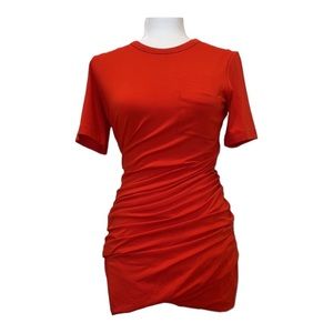 Alexander Wang Ruched Crepe Jerset T-Shirt Dress